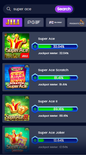 HelpSlot.win search results for super ace