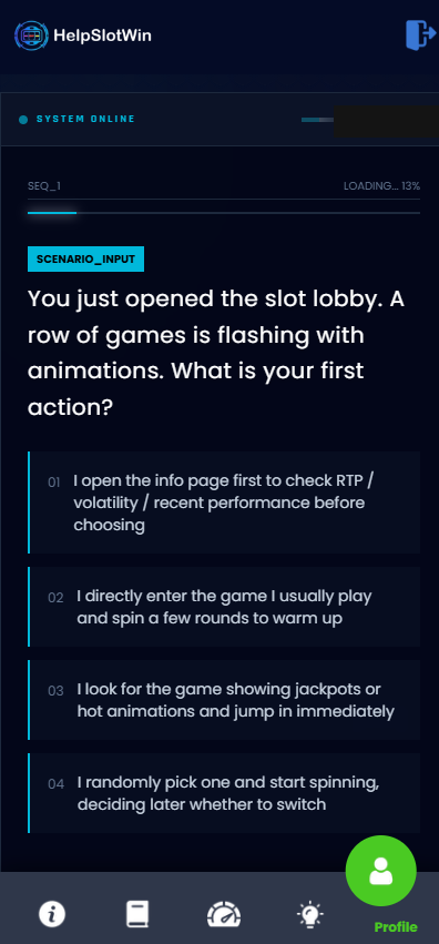 Slot DNA play-behaviour questionnaire