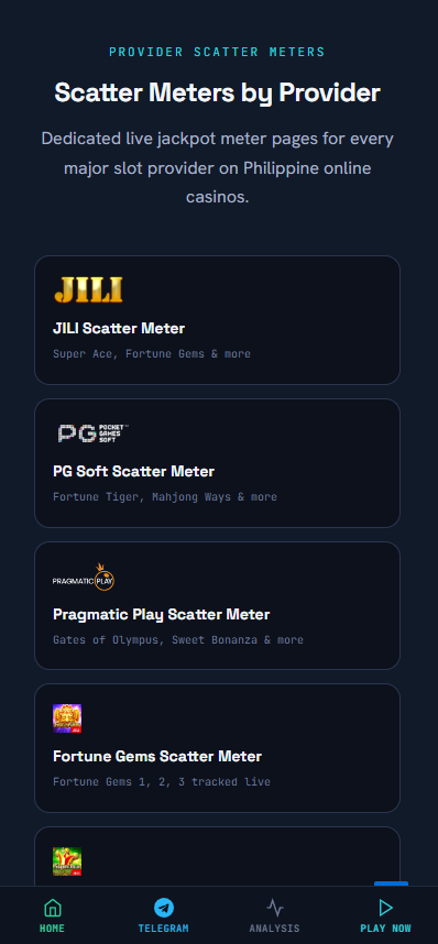 ScatterMeter.com provider and game meter listings